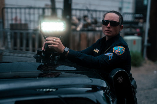 Portable Scene Light activated by Police Officer
