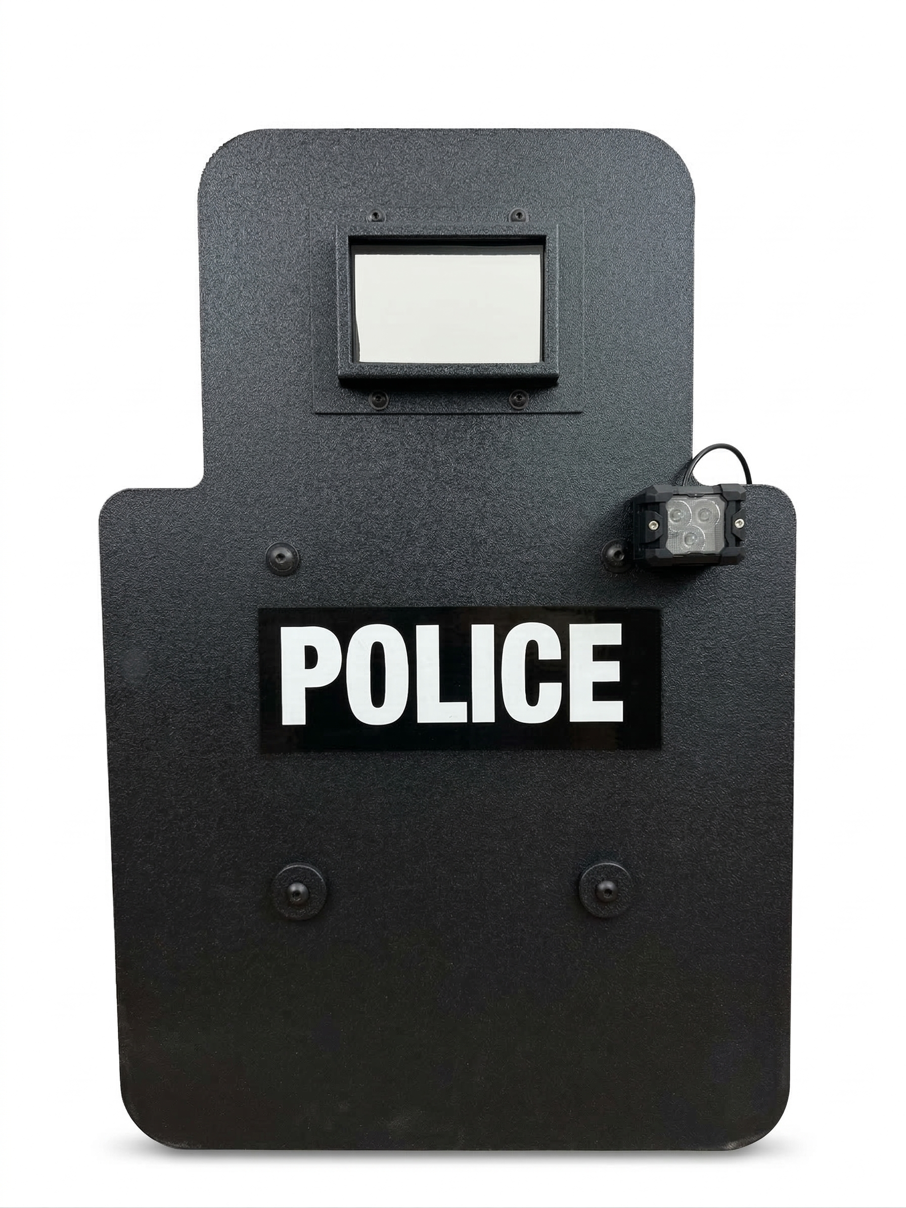 Shield Light with universal mount on a police shield