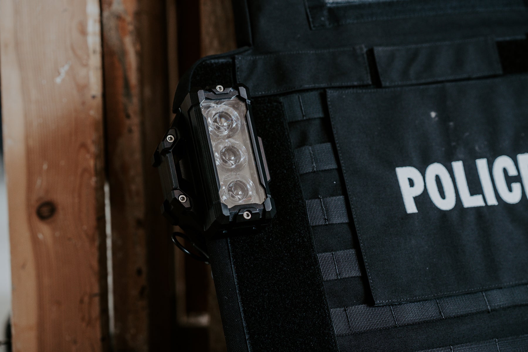 ballistic shield light side mounted on shield